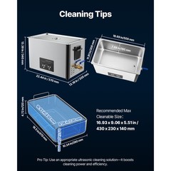 Uimoso 30L Ultrasonic Cleaner with Digital Timer & Heater Jewelry Cleaner 480W