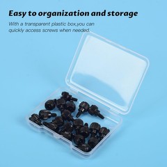 20x Computer Case Thumb Screws,6-32×6 M3.5 PC 20PCS #6-32 screws, Black