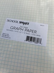 500 Pack 8-1/2 x 11 Graph Paper, 1/4 Rule, Two Sides, White, Bulk, Loose Leaf