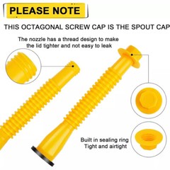 5x Replacement Gas Can Spout Nozzle Vent Kit for Plastic Gas Cans Old Style Cap