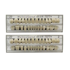 56 Pcs False Teeth Fake 2 Sets Synthetic Resin Dental Tooth, 22 A2