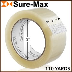 72 Rolls Carton Sealing Clear Packing Tape Box Shipping- 1.8 mil 2″ x 110 Yards