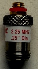 New Technisonic Composite Fingertip Removable Quick Change Probe, 2.25 MHz, 1/4″