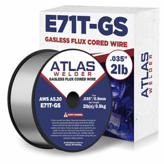 ATLASWELDER Flux Core Welding Wire, E71T-GS .030 Inch 10LB, Gasless Mild Steel M