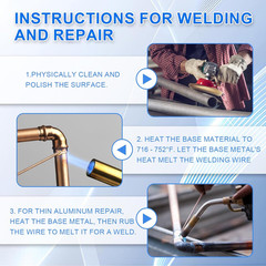 30Pcs Copper Brazing Rods, Phosphor Copper Solder, Phosphor Copper round Welding