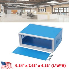 Electronic Enclosures Metal Enclosure Project Case DIY Box Junction Case Blue