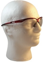 Jackson Nemesis Metallic Red Frame Safety Glasses w/ FF Clear Lens + Free Ship