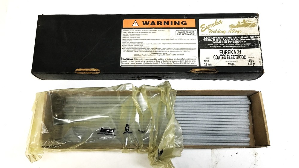 Eureka Coated Welding Electrodes, 2-1/2 pounds, 31 NOS
