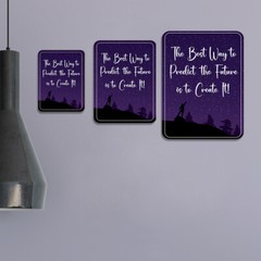 Portrait Round Plus The Best Way to Predict the Future is to Create It Sign
