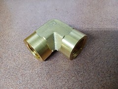 PARKER 1/2 DD-B 90 Elbow, Brass, 1/2 in, FNPT x 1/2 In FNPT