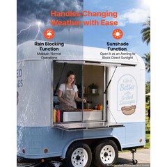 Uimoso 36×36 in Aluminum Alloy Concession Window with Foldable Shelf