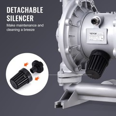 VEVOR Air Operated Double Diaphragm Pump 44 GPM Max 115 PSI Air Waste Oil Pump