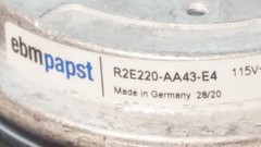EBMPAPST R2E220-AA43-E4 115VAC MOTORIZED IMPELLER FAN||0.77A/87W||220X63MM||#1
