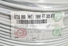BELDEN 8729 White 4 Conductor 22 AWG Shielded Cable w/Ground 800 FT Spool 800′