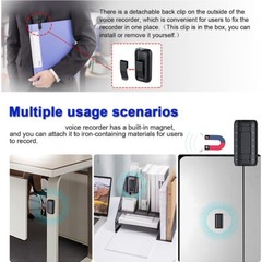 500 Hrs Mini Spy Voice Activated Recorder Digital Audio Magnetic 64GB MP3 Player
