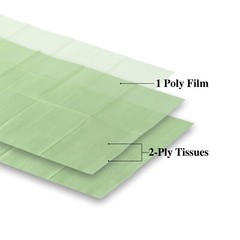 2000 Disposable Dental Bibs 3-Ply Waterproof Medical Tattoo Towel 13″x18″ GREEN