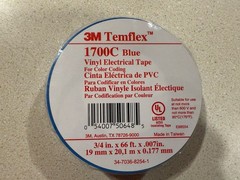 NEW 3M Scotch Vinyl Color Coding Electrical Tape 1700C Rainbow Multi-Color8 Pack
