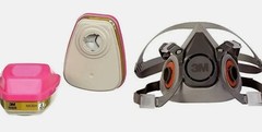 3M Half Face RESPIRATOR MASK 6200 and 2 Multi Gas Vapor Cartridges 60926 – Set
