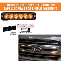 Buyers Products 8892200 5 Inch Amber Ultra‑Thin LED Strobe Warning Light,