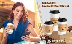 Kraft Paper Coffee Cup Sleeves 50 Packs – Coffee Sleeves, Disposable Corrugated