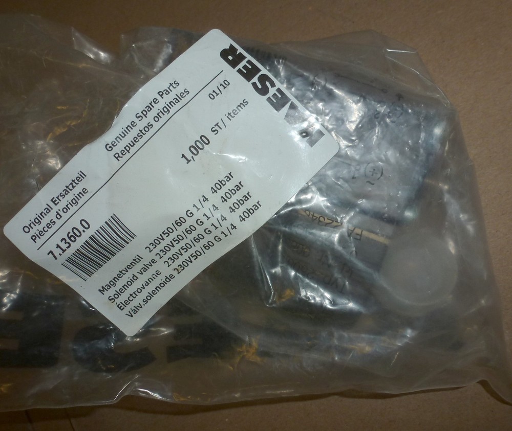 KAESER 7.1360.0 Solenoid Valve 230V 50/60hz G 1/4 40 bar NEW OEM