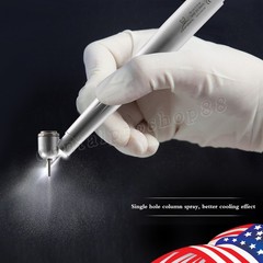 LED Dental Surgical Handpiece 45° Angle 4 Hole Midwest Rear Exhaust Impact Air