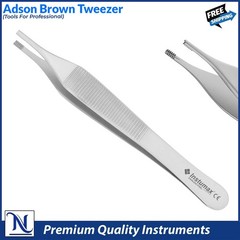 Dental Adson Brown Straight Thumb Tweezers Tissue Forceps Surgical Instruments
