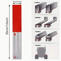 2 Inch x 100 Feet DOT-C2 Reflective Tape – Waterproof For Trailers, Cars, Trucks