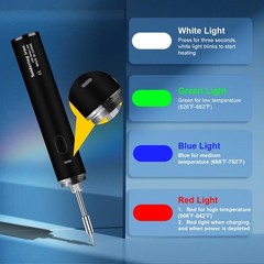 Cordless Soldering Iron Kit, 【2000mAh battery USB Rechargeable】Portable…