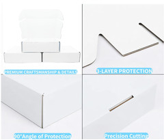 4x3x2 Inches White Corrugated Cardboard Shipping Boxes Small Mailer Boxes for Bu