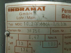 INDRAMAT 10.20F/MMA-0/S 006 SERVO MOTOR