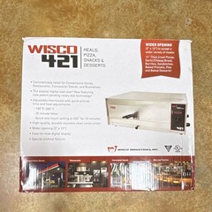 Wisco 421 Countertop Electric Pizza Oven Wider Opening 150-500°F 30 Min Timer