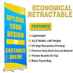 Custom Retractable Banner with Aluminum Frame For Events, Promotion Advertising