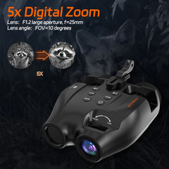 Binocular Night Vision Headphones, HD Infrared, Handsfree, Rechargeable, …
