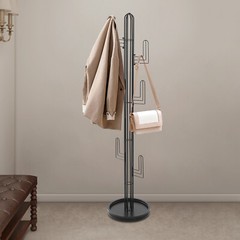 Black Clothing Rack Stand Freestanding Coat Rack Cactus Shape Clothing Stand