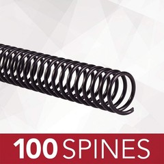 GBC Binding Spines/Spirals/Coils, 16mm, 125 100 Count (Pack of 1), Black