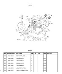 BT820 Backhoe illustrated Parts Manual Exploded-Diagrams -Kubota BT 820