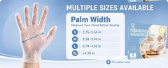 100 PCS Disposable TPE Gloves – Clear/White Plastic, Food Safe, Latex-Free,