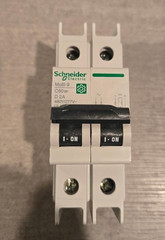 NEW Schneider Electric Multi9 C60BP M9F42202 2P 2A Miniature Circuit Breaker