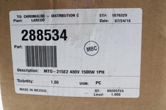 Chromalox Immersion Heater MTO-2 Moisture & Explosion Resistant 480V 1P 1500W
