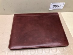 Vintage Padfolio 8.5×11 Letter Portfolio Pen Slot Burgundy