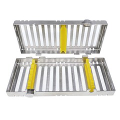 Dental Autoclave Cassette Tray Rack metal Box Instrument Sterilization5/10/20Ins