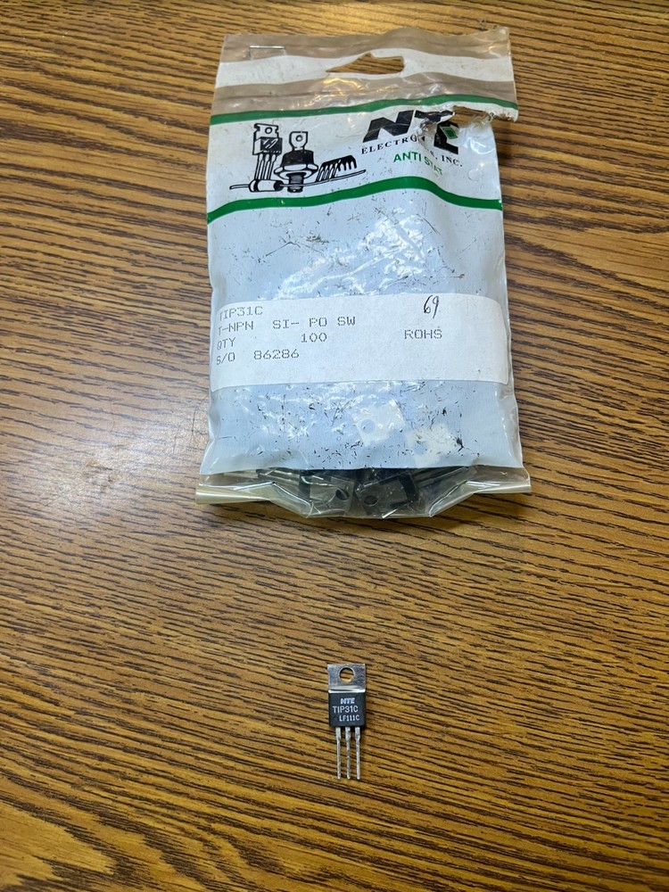 NTE TIP31C Transistor NPN General Purpose Amp, 5 piece package,