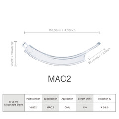 (US Delivery)  Touchscreen Video Laryngoscope with disposable blades(MAC2/3/4)