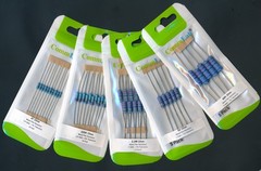 10 pcs Metal Film 1/2 watt 1% resistors 1/2W . You pick Value 0.47-470K Ohms