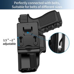 Glock 19 Holster, OWB Polymer Holster for Glock 19, 19X, 44, 45 (Gen 1-5), Gl…