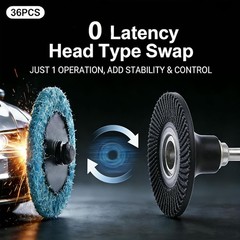36PCS 2-Inch Surface Conditioning Discs 1/4-Inch Roll Lock Holder