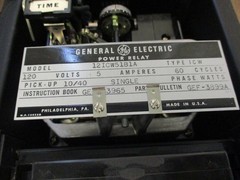 GE Type ICW Power Relay 12ICW51B1A 120V 5A 60Hz 1Ph 10/40 Pick-Up Used