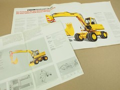 3 Brochures Faun FM 1025 1015 1014 Wheeled Excavator 1980s