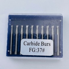 10Pc Dental Tungsten Carbide Inverted Cone FG-35/36/37 Burr High Speed Handpiece